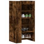 vidaXL Schoenenkast 52x37,5x100 cm bewerkt hout gerookt, Verzenden, Nieuw