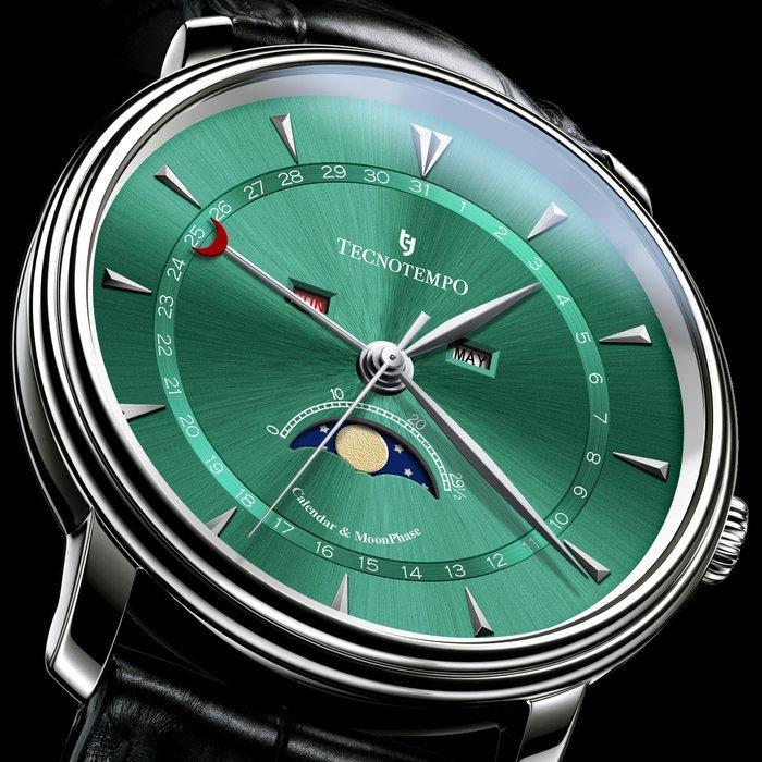 Tecnotempo - Calendar & Moon Phase - 40mm - - Zonder, Sieraden, Tassen en Uiterlijk, Horloges | Heren