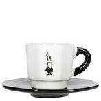 Bialetti Espresso Kop en Schotel Wit/Zwart set 4 stuks, Ophalen of Verzenden, Nieuw