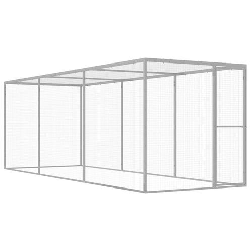 vidaXL Kattenkooi 4,5x1,5x1,5 m gegalvaniseerd staal, Dieren en Toebehoren, Knaagdieren en Konijnen | Hokken en Kooien, Nieuw