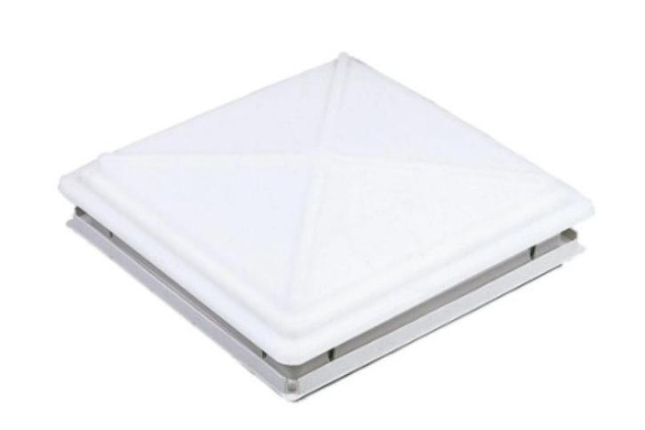 MPK Dakluik 40x40cm Melkglas Grote Kap+Combirollo Grijs, Caravans en Kamperen, Kampeeraccessoires, Nieuw