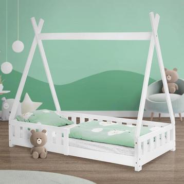 Kinderbed - Peuterbed - Tipi bed - 80x160 cm - Wit - ML-Desi beschikbaar voor biedingen