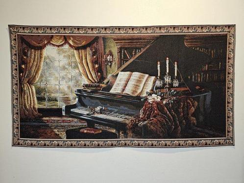 Antieke piano - Wandtapijt  - 60 cm - 140 cm, Antiek en Kunst, Curiosa en Brocante