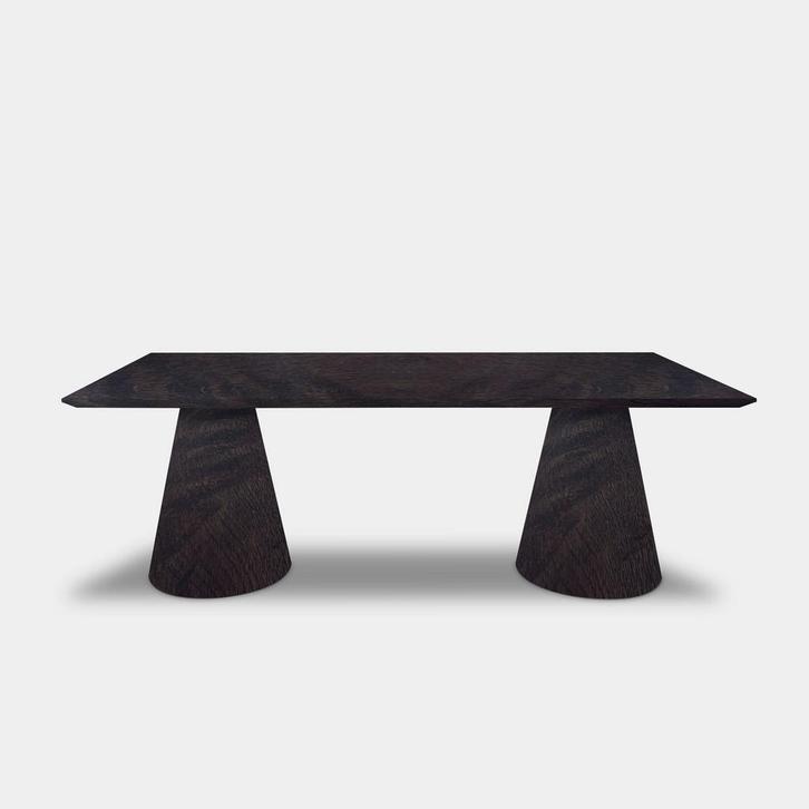 Tafel Rechthoekig Eikenhout  Kegelpoot  240x100, Huis en Inrichting, Tafels | Eettafels