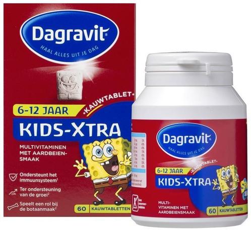 Dagravit Multi kids aardbei 6-12 jaar - kauwtabletten 120, Diversen, Verpleegmiddelen, Nieuw, Verzenden