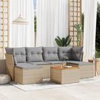 vidaXL 7-delige Loungeset met kussens poly rattan gemengd, Verzenden, Nieuw, Rotan, Loungeset