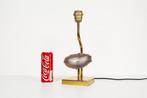 Willy Ceysens - Tafellamp - Vernikkeld messing - agate lamp, Antiek en Kunst