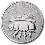 Lunar - Year of the Pig (UK) - 1 oz 2019, Zilver, Losse munt, Verzenden