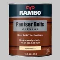 Rambo Pantserbeits Dekkend Cremewit 1110 Hoogglans - 0,75 Li, Doe-het-zelf en Verbouw, Verf, Beits en Lak, Nieuw, Verzenden