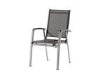 Sieger Salerno stapelbare aluminium fauteuil - Grijs, Tuin en Terras, Tuinstoelen, Ophalen of Verzenden, Nieuw