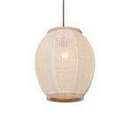 Oosterse hanglamp naturel stof 35 cm - Rob, Huis en Inrichting, Lampen | Hanglampen, Verzenden, Nieuw, Stof, Oosters