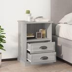 vidaXL Nachtkastjes 2 st 43x36x60 cm grijs sonoma, Huis en Inrichting, Minder dan 45 cm, Verzenden, Nieuw, 55 tot 70 cm