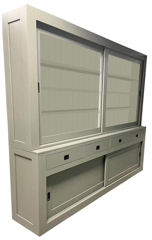 Buffetkast Engels groen Epse 260cm soft close, Huis en Inrichting, Kasten | Buffetkasten, Ophalen of Verzenden