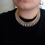 18 krt. Gouden unieke collier | 45 cm (vaste hanger), Sieraden, Tassen en Uiterlijk, Kettingen, Ophalen of Verzenden, Gebruikt