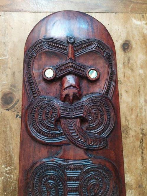 Vintage houten TekoTeko muurkraam - Maori - Nieuw-Zeeland, Antiek en Kunst, Kunst | Niet-Westerse kunst
