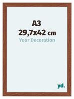 Fotolijst A3 - 29,7x42 cm - Walnoot - MDF - Como, Verzenden, Nieuw