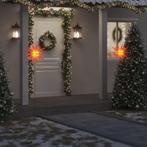 vidaXL Kerstlamp met grondpin en LED inklapbaar 57 cm rood, Diversen, Kerst, Verzenden, Nieuw