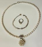 Perla Blanca Natural (ketting met hanger en ring) en armband