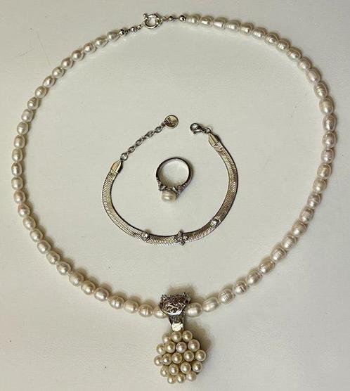 Perla Blanca Natural (ketting met hanger en ring) en armband, Antiek en Kunst, Antiek | Boeken en Bijbels