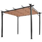 TRUUSK Pergola Paviljoen Met Verstelbaar Stoffen Dak 3 X 4 M, Verzenden, Nieuw