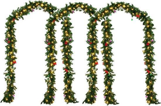 2dekans | Casaria Guirlande Kerstkrans SET VAN 3 - 5m met 80, Diversen, Kerst, Zo goed als nieuw, Ophalen of Verzenden