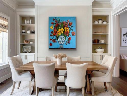 Zeerpaint - Floral Glow, Antiek en Kunst, Kunst | Schilderijen | Modern