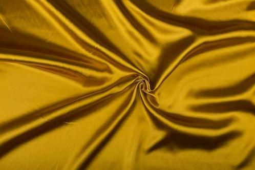 Goud satijn stof, Hobby en Vrije tijd, Stoffen en Lappen, 120 cm of meer, 200 cm of meer, Overige kleuren, Nieuw, Satijn of Zijde