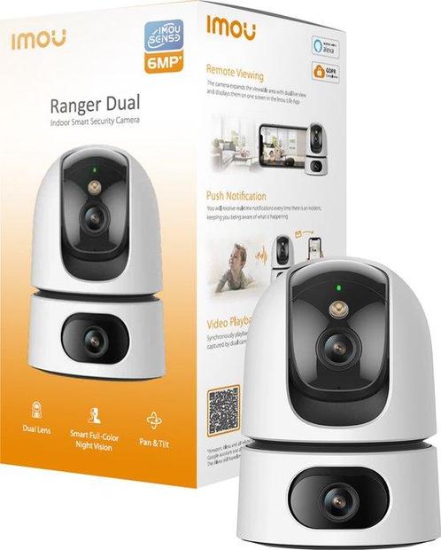 Imou Ranger Dual Petcam | Huisdiercamera | 3MP + 3MP lens |, Doe-het-zelf en Verbouw, Alarmsystemen, Zo goed als nieuw, Ophalen of Verzenden