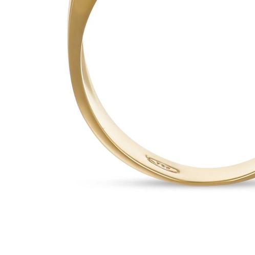 Ring - 18 karaat Geel goud, Witgoud - 0.55ct. tw. Saffier -, Sieraden, Tassen en Uiterlijk, Ringen