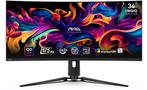 MSI MAG 341CQP QD-OLED Zwart , 34 Monitor Doosschade, Computers en Software, Monitoren, MSI, IPS, Refurbished, 34"