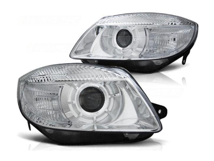Chrome koplampen geschikt voor Skoda Fabia Roomster, Auto-onderdelen, Verlichting, Nieuw, Skoda, Verzenden