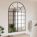 vidaXL Wandspiegel boog 100x150 cm ijzer zwart, Huis en Inrichting, Woonaccessoires | Spiegels, Verzenden, Nieuw
