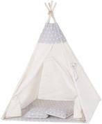 Wigwam Tipi Tent Katoen | Tweedekansje | Sterren Beige/Grijs, Ophalen of Verzenden, Nieuw