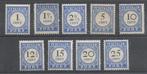 Nederland 1894/1910 - Portzegels cijfer en waarde in zwart -, Postzegels en Munten, Postzegels | Nederland, Gestempeld