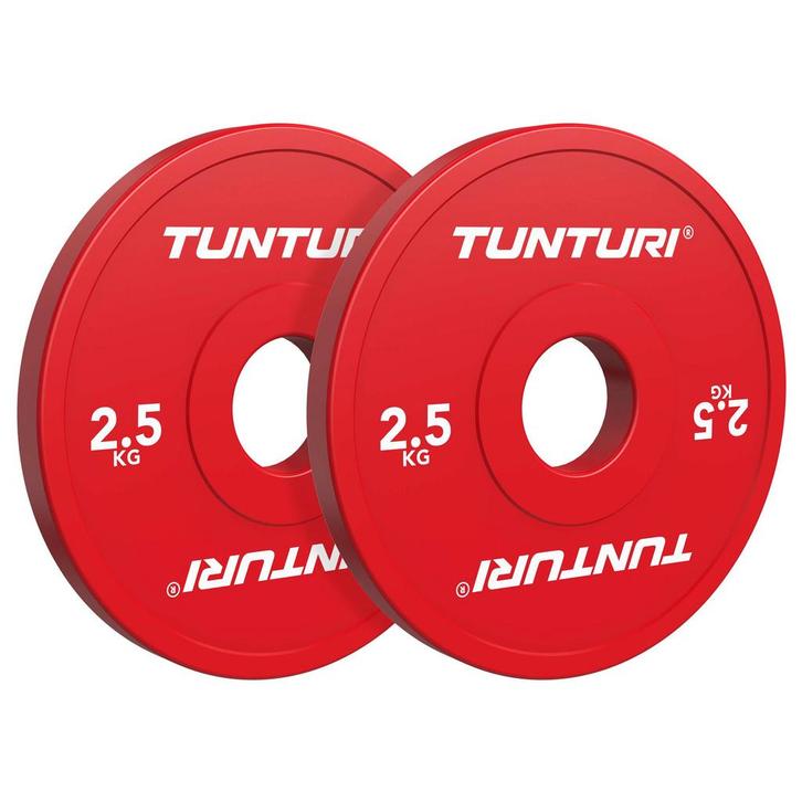 Tunturi Platinum Fractional Plate - Bumperplates - Rood, Sport en Fitness, Fitnessmaterialen, Nieuw, Verzenden