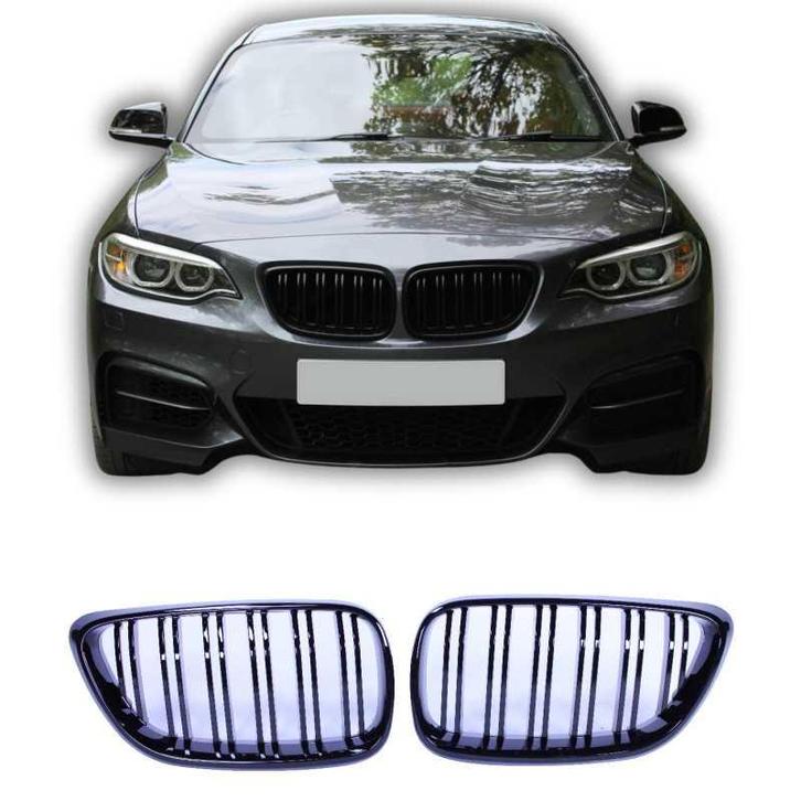 Grill nieren voor bmw 2 serie f22 - f23 glanzend zwart dubbe, Auto-onderdelen, Carrosserie en Plaatwerk, Nieuw