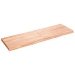 vidaXL Wandschap 160x50x(2-6)cm behandeld massief eikenhout, Huis en Inrichting, Woonaccessoires | Wandplanken en Boekenplanken