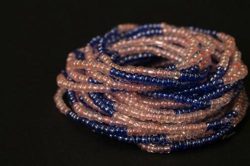 Waist Beads / Afrikaanse Heupketting - OSAYEMWENRE - Blauw /, Sieraden, Tassen en Uiterlijk, Kettingen, Nieuw, Ophalen of Verzenden