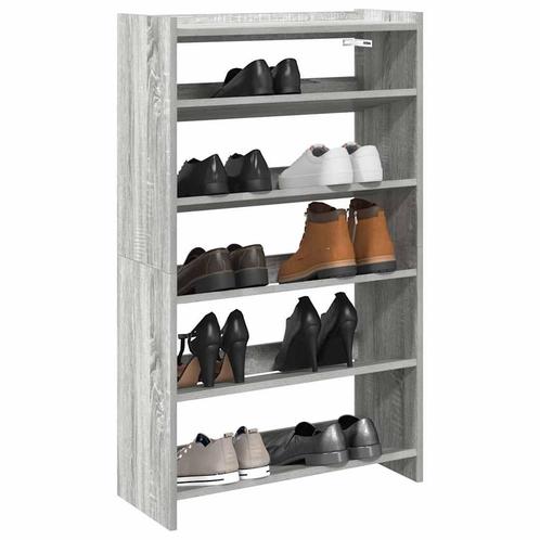 vidaXL Schoenenrek 60x25x100 cm bewerkt hout grijs sonoma, Huis en Inrichting, Kasten | Schoenenrekken, Nieuw, Verzenden