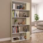 vidaXL Boekenkast/kamerscherm 80x24x159 cm wit en sonoma, Huis en Inrichting, Verzenden, Nieuw, 50 tot 100 cm, Minder dan 25 cm