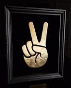 Robert Mars - Unieke 23ct gouden Peace hand sign, Antiek en Kunst, Kunst | Schilderijen | Modern