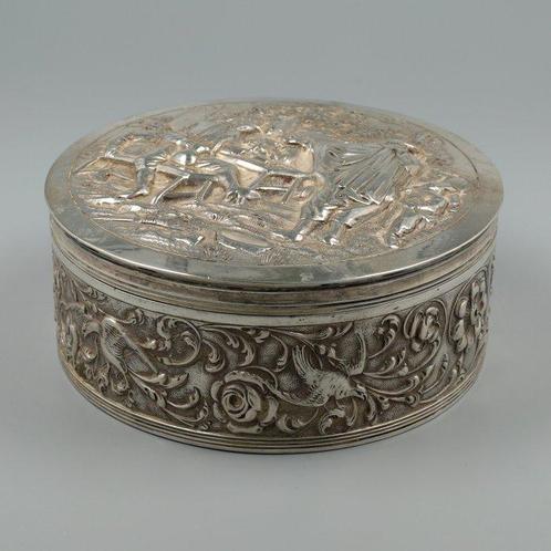 Zaanlandse Zilversmederij (1948) - Koektrommel - .833 zilver, Antiek en Kunst, Antiek | Goud en Zilver