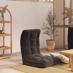 vidaXL Vloerstoel inklapbaar stof zwart, Huis en Inrichting, Stoelen, Verzenden, Nieuw, Zwart