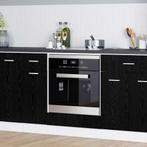 vidaXL Ovenkast met opslag Zwart eiken 60 x 46 x 81.5 cm, Huis en Inrichting, Verzenden, Nieuw, Zwart