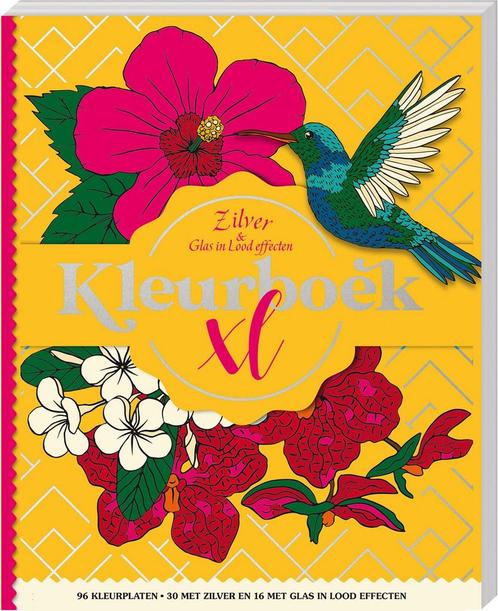 9789464326796 Kleurboek XL - Zilver  Glas in lood effecten, Boeken, Studieboeken en Cursussen, Zo goed als nieuw, Verzenden