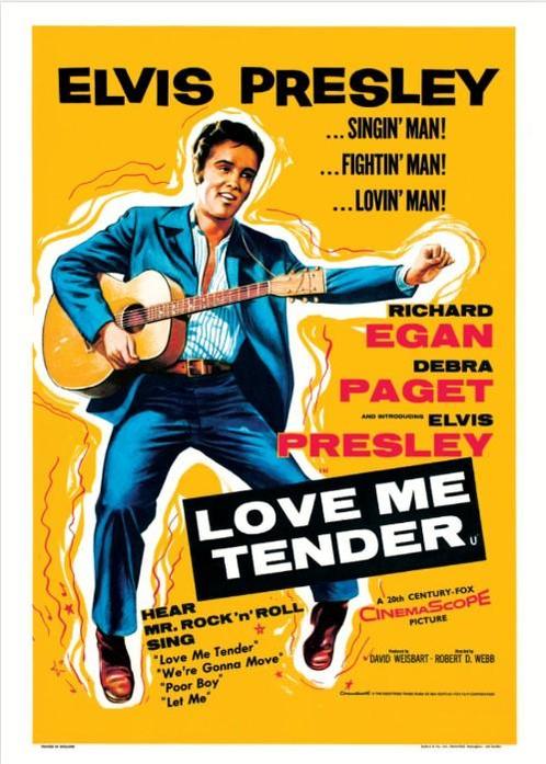 Posters - Poster Presley, Elvis - Love Me Tender, Verzamelen, Muziek, Artiesten en Beroemdheden, Zo goed als nieuw, Verzenden