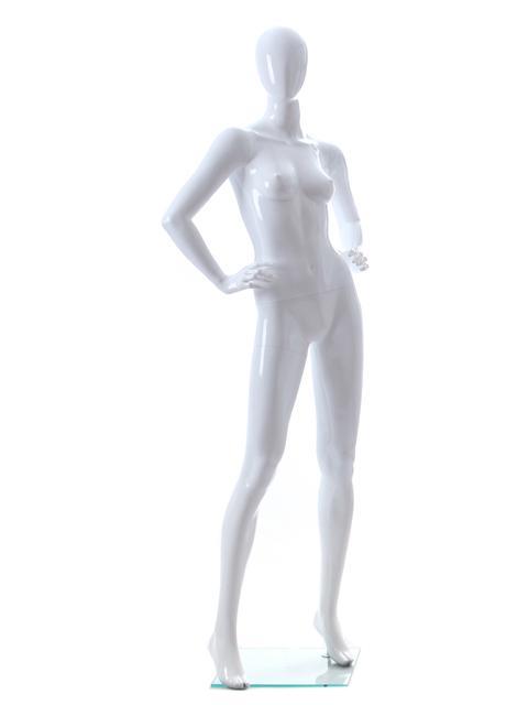 Faceless etalagepop dame glossy wit GLW6, Zakelijke goederen, Kantoor en Winkelinrichting | Winkel en Inventaris