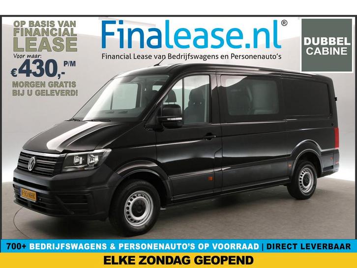 Volkswagen Crafter 35 2.0 TDI L3H2 140PK DC 7-Zits Trekhaak, Auto's, Bestelauto's, Lease, Automaat, Diesel, Achteruitrijcamera