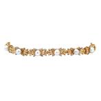 Gouden vintage armband met parel en diamant 14 kt, Ophalen of Verzenden, Nieuw