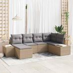 vidaXL Tuin Sofa Set met kussen 6 pcs Beige en Licht Grijs, Tuin en Terras, Tuinsets en Loungesets, Verzenden, Nieuw, Rotan